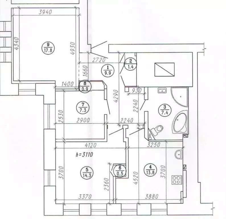 3-к кв. Омская область, Омск ул. Ивана Алексеева, 6 (73.0 м) - Фото 0