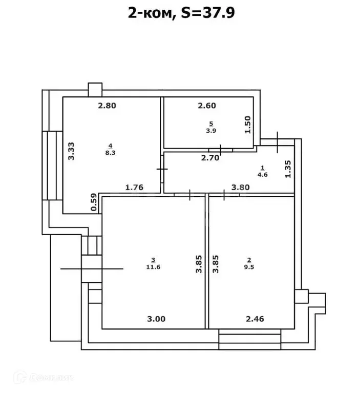 Продаётся 2-к квартира, 37.9 м - Фото 1