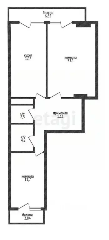 2-к кв. Краснодарский край, Краснодар Кореновская ул., 2к2 (72.6 м) - Фото 1