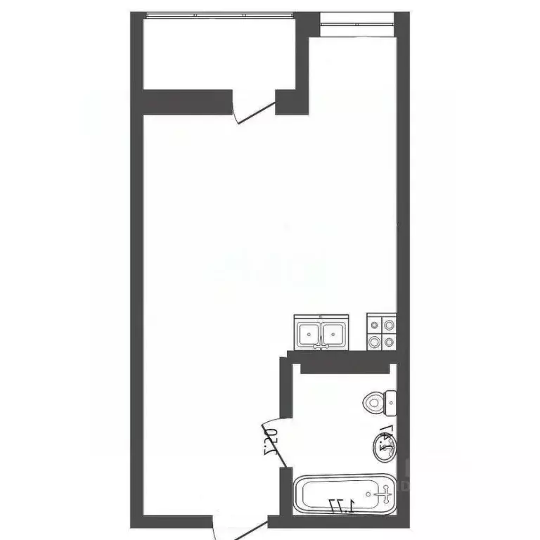 Студия Ростовская область, Ростов-на-Дону Тибетская ул., 1Вс8 (30.0 м) - Фото 2