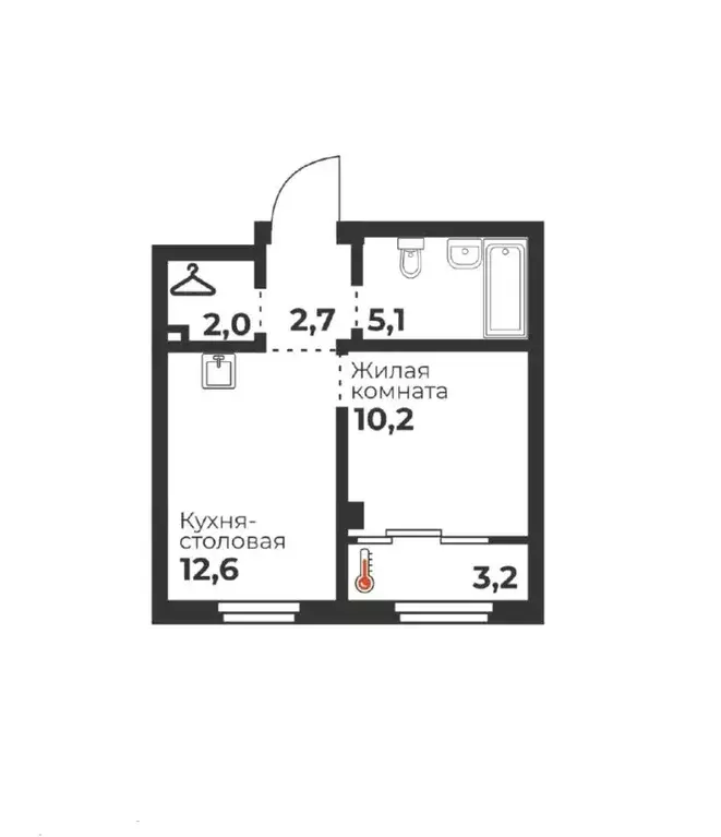 Продаётся 1-к квартира, 32.7 м - Фото 0