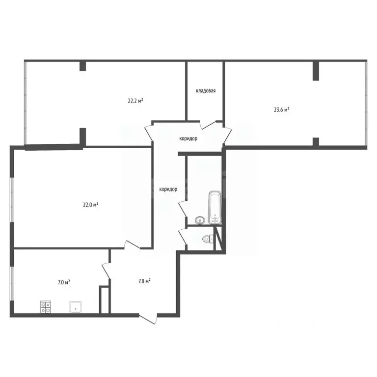 3-к кв. Воронежская область, Воронеж ул. Ворошилова, 48 (104.9 м) - Фото 1