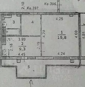 Студия Белгородская область, Белгород Харьковская ул., 3 (38.6 м) - Фото 2