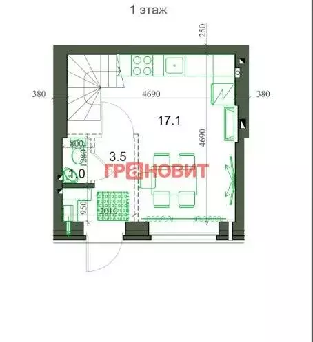 2-комнатная квартира: посёлок Элитный, микрорайон Берёзки, 185 (41 м) - Фото 0