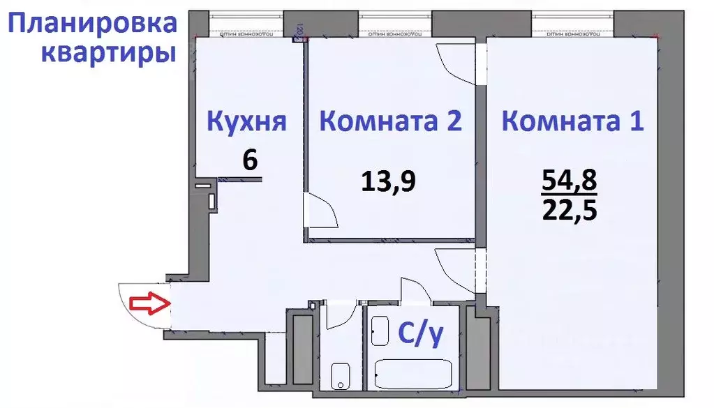 2-к кв. Москва Большая Дорогомиловская ул., 9 (54.8 м) - Фото 0