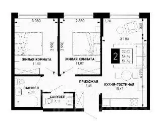 2-к кв. Краснодарский край, Краснодар пос. Березовый, Витаминкомбинат ... - Фото 0