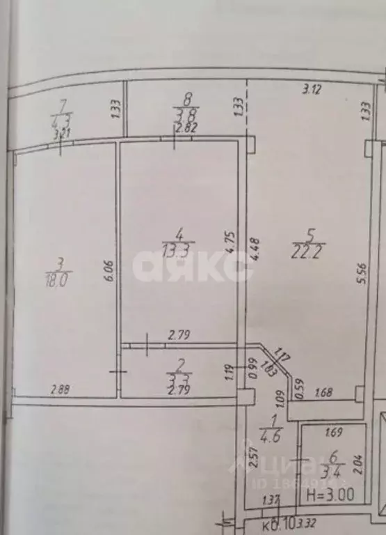 3-к кв. Краснодарский край, Анапа ул. Лермонтова, 116 (72.9 м) - Фото 1