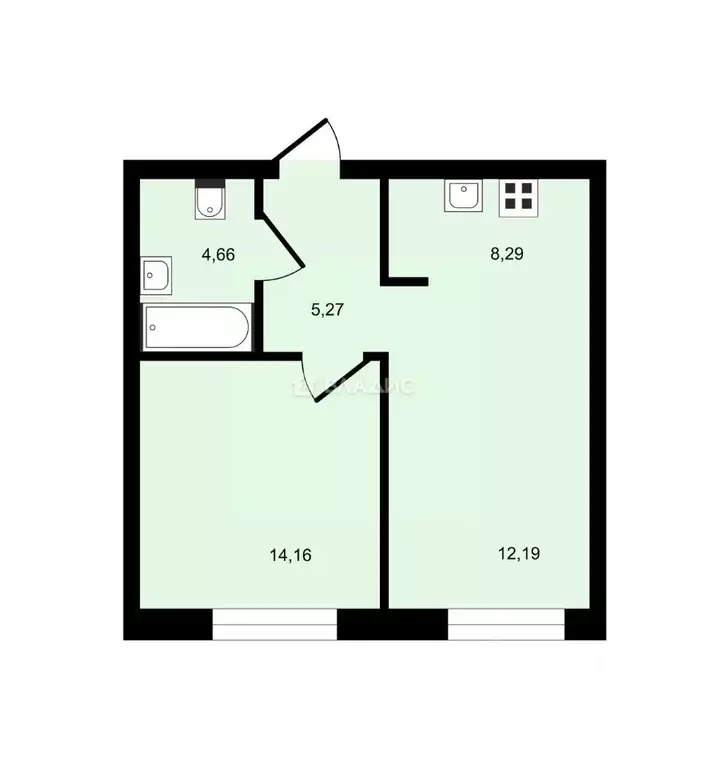 1-к кв. Москва ул. Эдуарда Стрельцова, 2к1 (44.7 м) - Фото 1