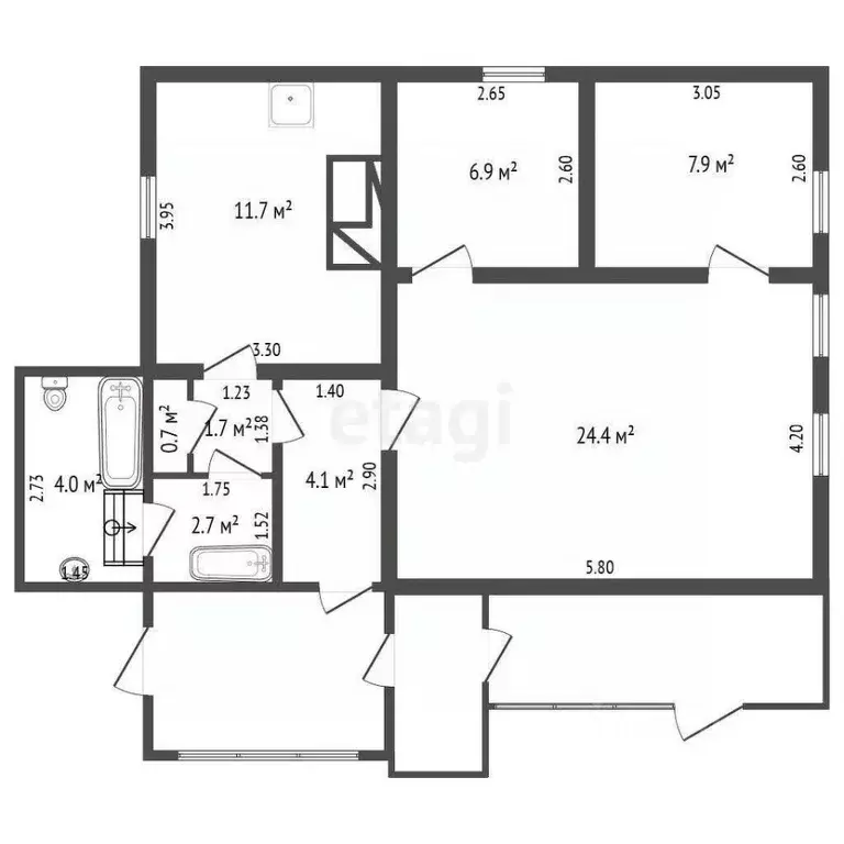 Дом в Кемеровская область, Анжеро-Судженск Шоссейная ул., 41 (69 м) - Фото 2