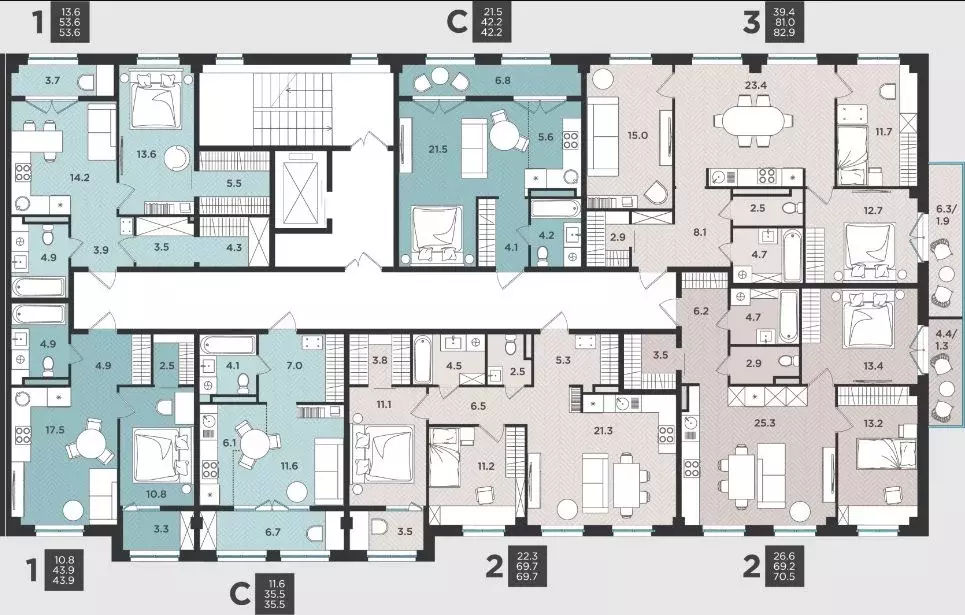 3-к кв. Архангельская область, Северодвинск  (70.5 м) - Фото 1