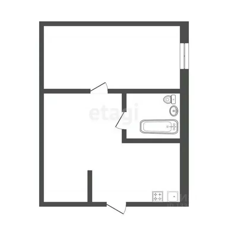 1-к кв. Ханты-Мансийский АО, Сургут просп. Мира, 40 (32.5 м) - Фото 1