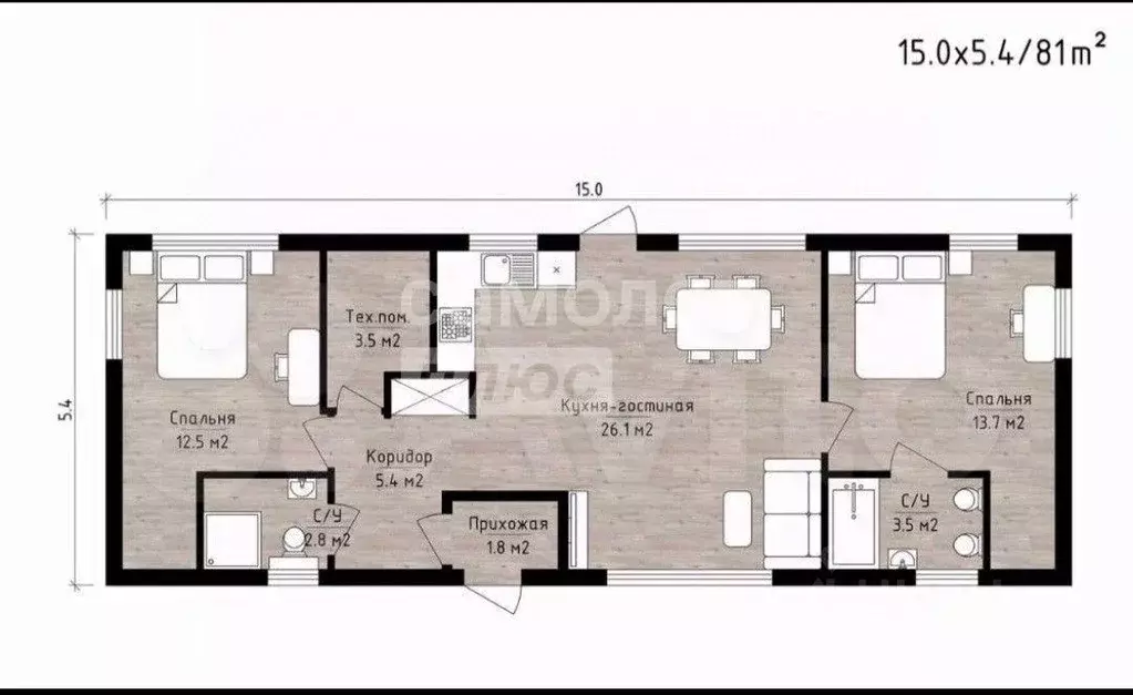 Дом, 71.9 м - Фото 0