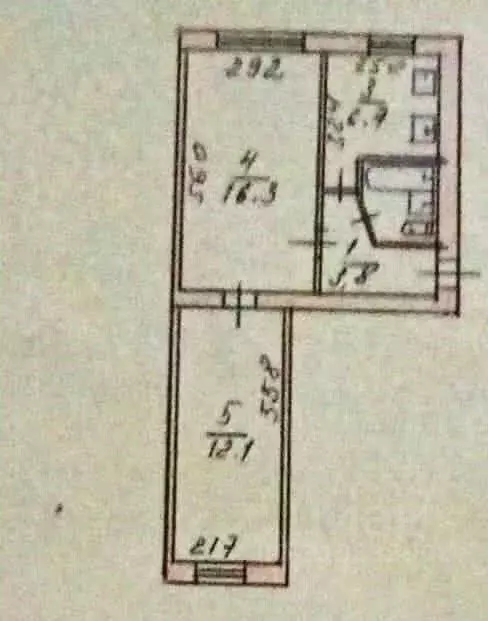 2-к кв. Крым, Симферополь ул. Гагарина, 26 (38.4 м) - Фото 1