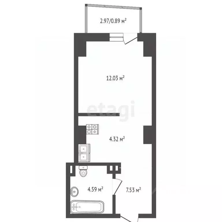 Студия Ростовская область, Ростов-на-Дону, Нахичевань ул. 23-я Линия, ... - Фото 2