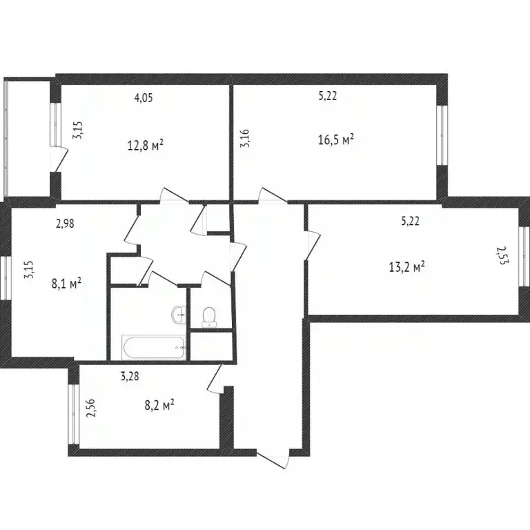 4-к кв. Белгородская область, Белгород просп. Ватутина, 22 (76.2 м) - Фото 1
