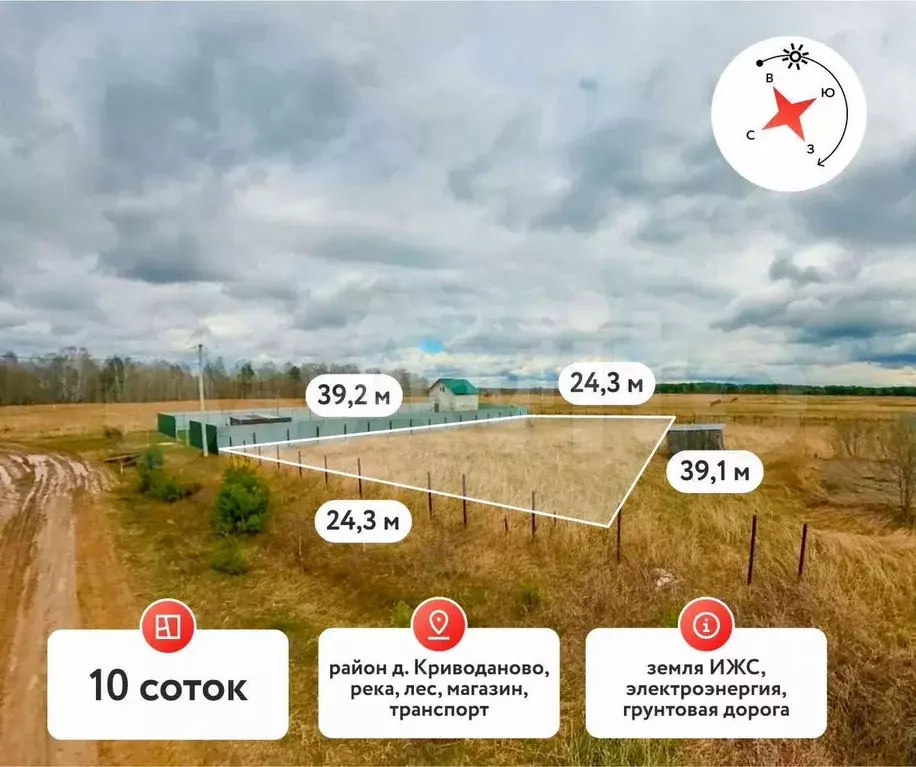 Участок 10 сот. (ИЖС) - Фото 0