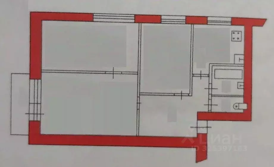 3-к кв. Московская область, Сергиев Посад Вознесенская ул., 84 (59.2 ... - Фото 2