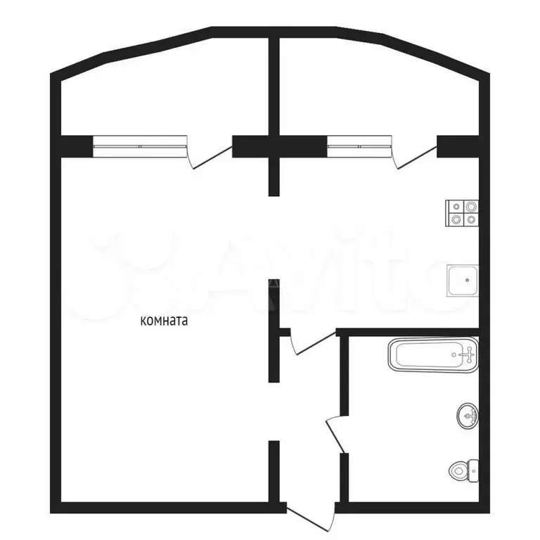 1-к. квартира, 40 м, 14/15 эт. - Фото 0