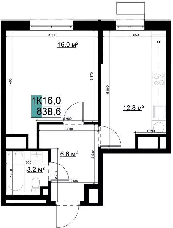 1-комнатная квартира: Одинцово, Можайское шоссе, 98 (38.6 м) - Фото 0