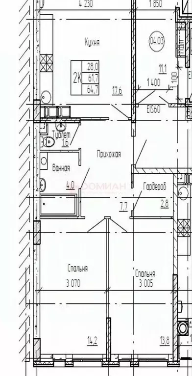 2-к кв. Ростовская область, Ростов-на-Дону ул. Вересаева, 102/1с3 ... - Фото 1
