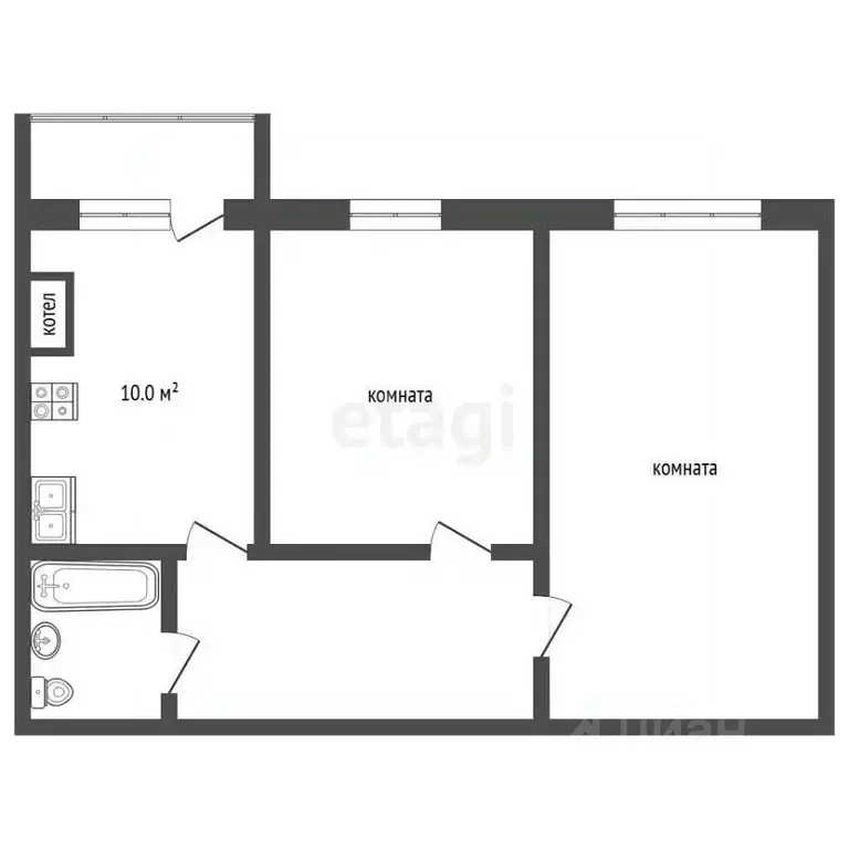 2-к кв. Владимирская область, Муром ул. Энгельса, 1Г (61.9 м) - Фото 2