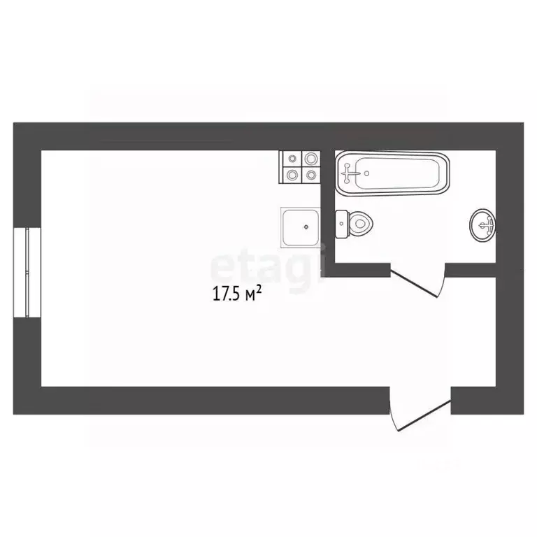 Студия Тюменская область, Тюмень Олимпийская ул., 27 (13.9 м) - Фото 2