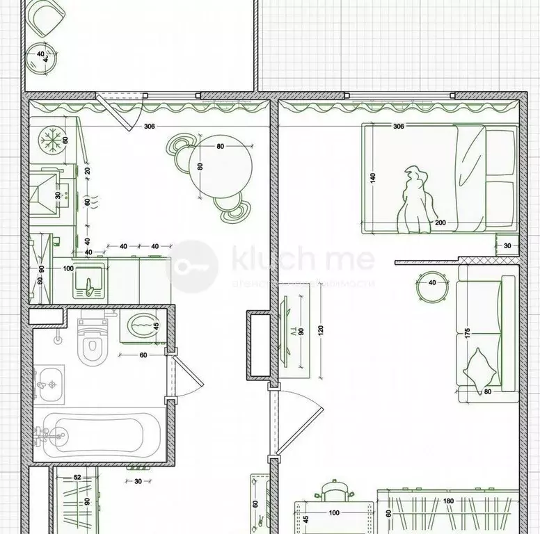 1-к кв. Татарстан, Казань ул. Четаева, 13к2 (35.0 м) - Фото 1