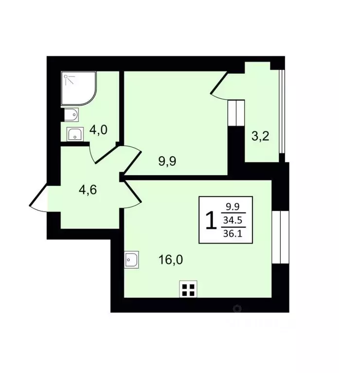 1-к кв. владимирская область, суздаль советская ул, 27а (36.1 м) - Фото 0