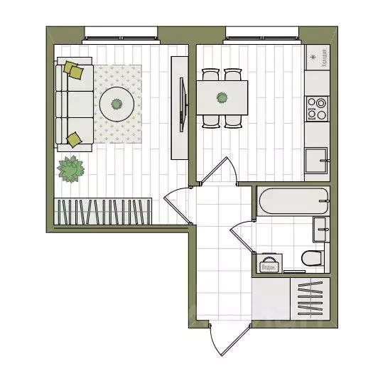 1-к кв. Кировская область, Киров ул. Чистопрудненская, 13А (32.9 м) - Фото 1