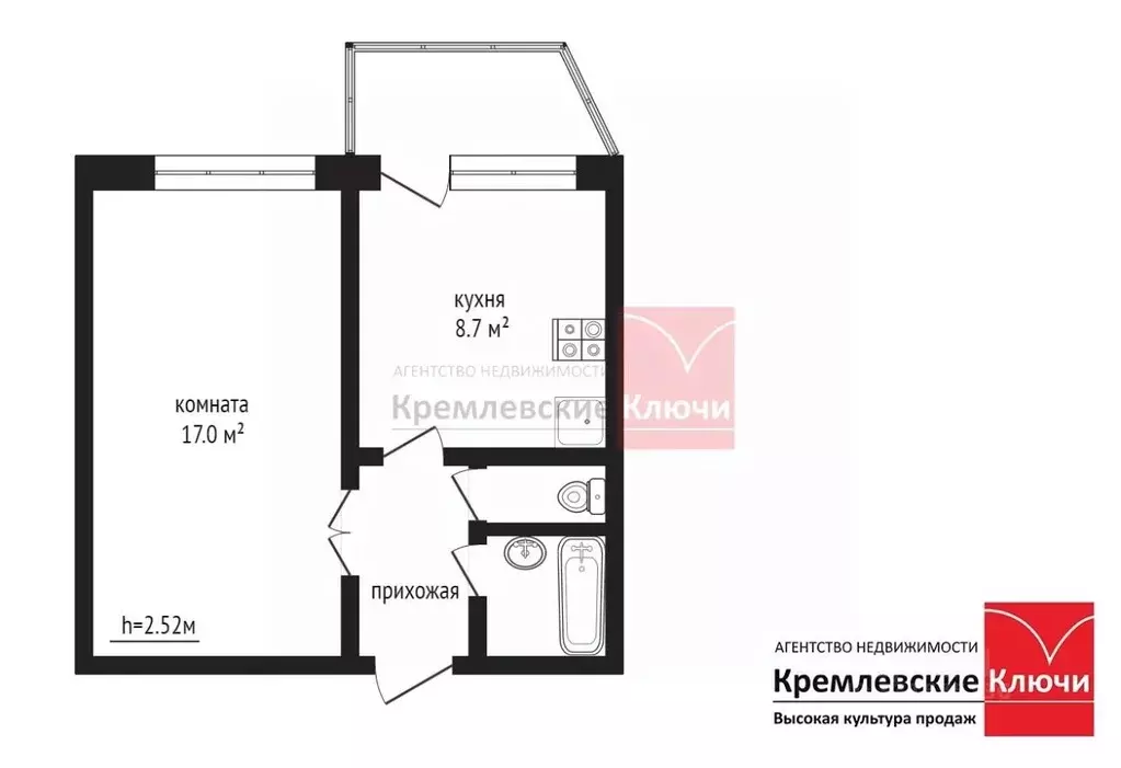 1-к кв. Московская область, Балашиха Спортивная ул., 8 (32.6 м) - Фото 1