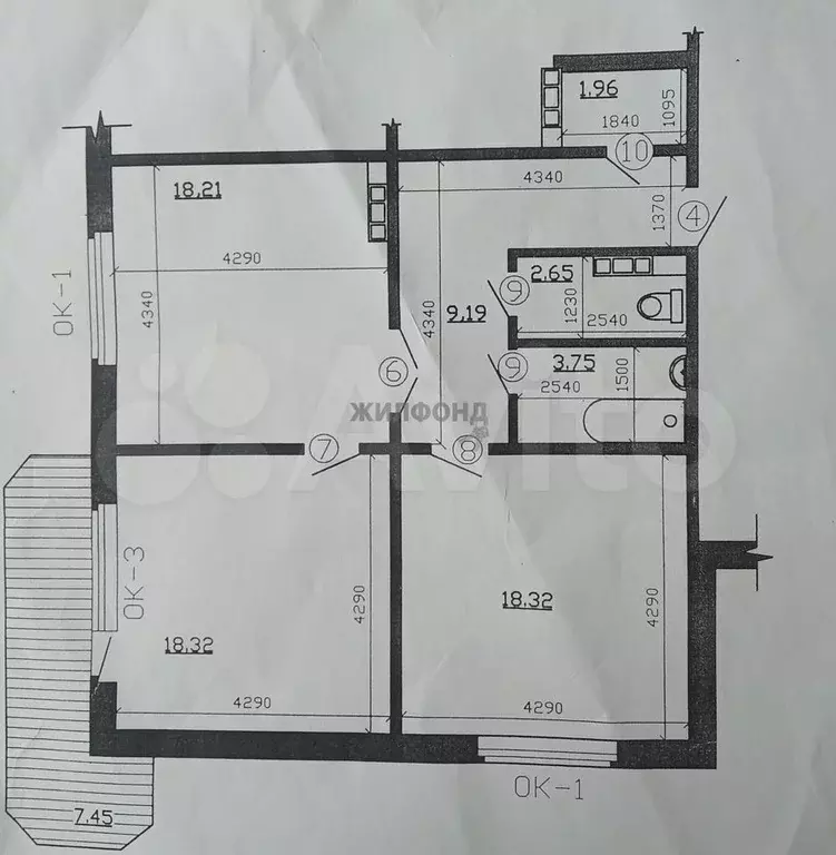 2-к. квартира, 73 м, 2/9 эт. - Фото 0