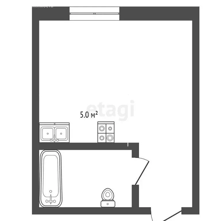 Квартира-студия: Ревда, улица Чехова, 41 (35 м) - Фото 1