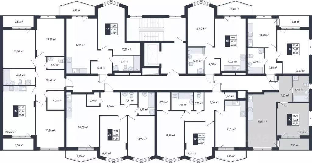 1-к кв. Белгородская область, Старый Оскол Садовые Кварталы мкр,  ... - Фото 2