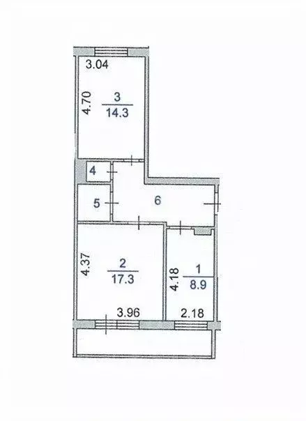 2-к кв. Томская область, Томск просп. Ленина, 255 (53.5 м) - Фото 1