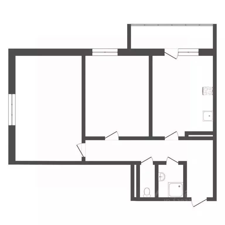 2-к кв. Тюменская область, Тюмень бул. Бориса Щербины, 18 (63.0 м) - Фото 1