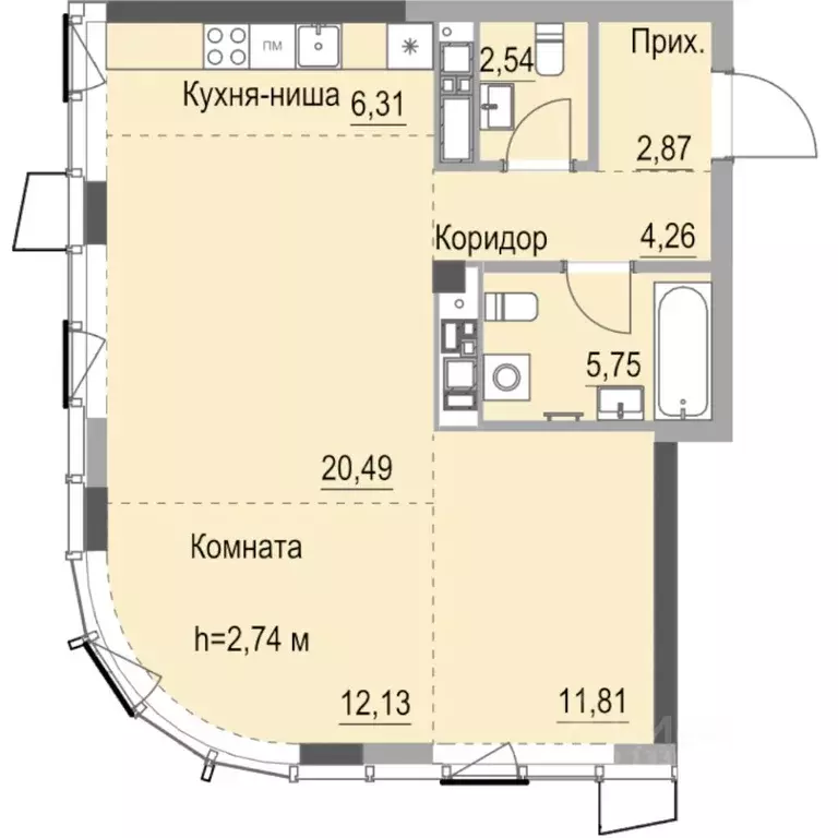 Студия Удмуртия, Ижевск ул. Лихвинцева, 17 (69.0 м) - Фото 0