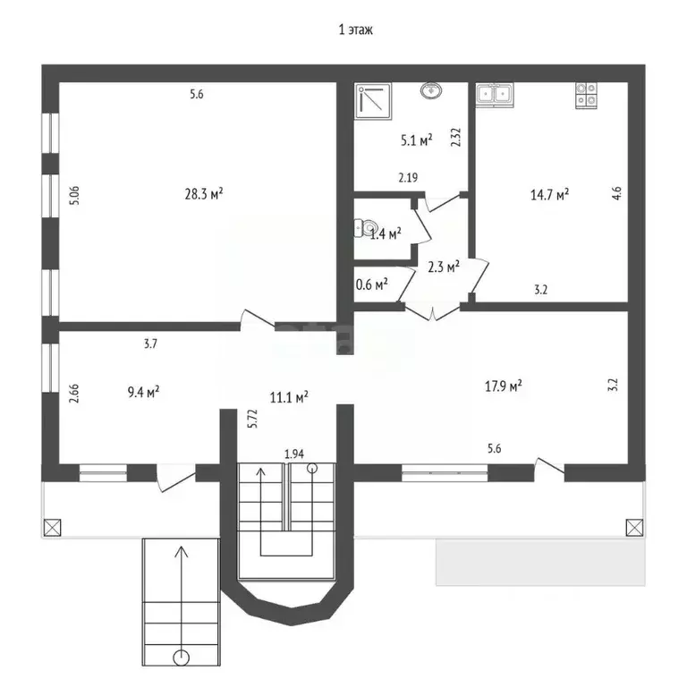 Дом в Севастополь ул. Пластунская, 121 (268 м) - Фото 2