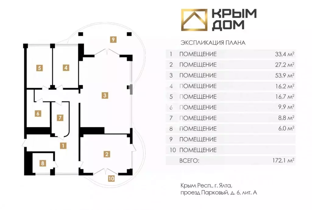 4-к кв. Крым, Ялта проезд Парковый, 6А (176.8 м) - Фото 2