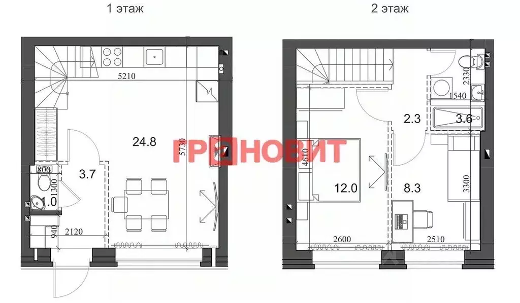 Квартира, 3 комнаты, 56.59 м - Фото 0