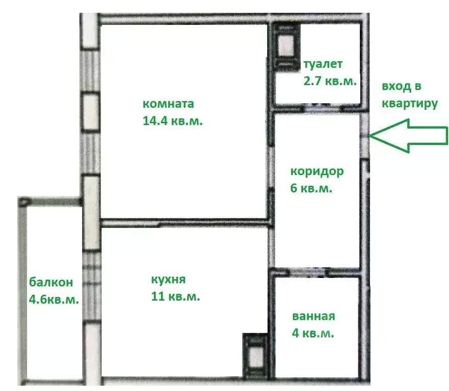 1-к кв. Ленинградская область, Всеволожский район, пос. Бугры ул. ... - Фото 2