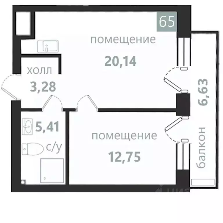 2-к кв. Калининградская область, Балтийск  (48.21 м) - Фото 0