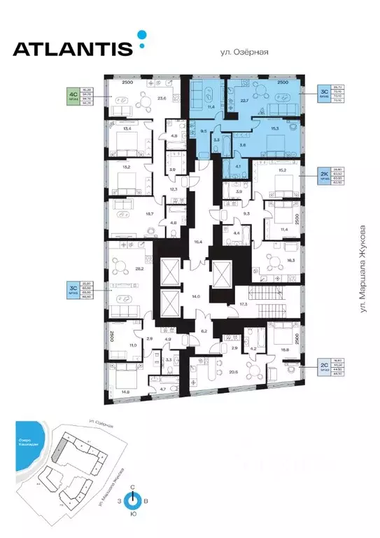 3-к кв. Башкортостан, Уфа Сипайлово жилрайон, Атлантис жилой комплекс ... - Фото 2