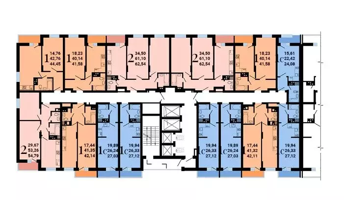 1-к кв. Воронежская область, Воронеж ул. Антонова-Овсеенко, 35С (44.45 ... - Фото 2