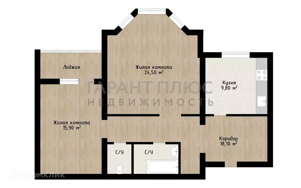 Продаётся 2-к квартира, 74 м - Фото 1