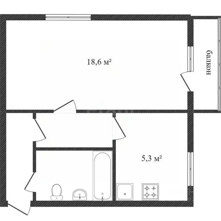 1-к кв. Ярославская область, Ярославль Алмазная ул., 13 (30.5 м) - Фото 1