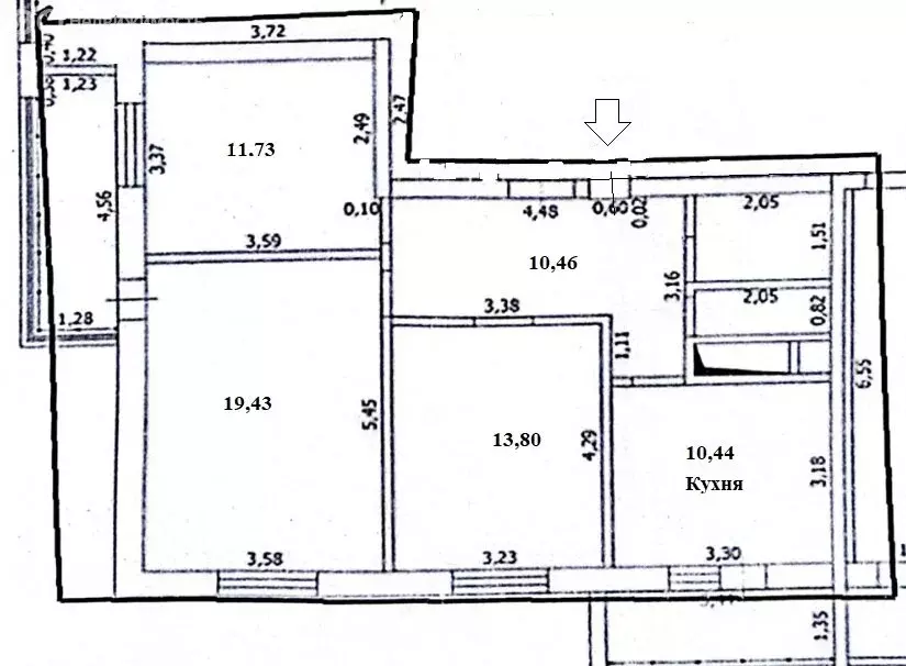 3-комнатная квартира: Оренбург, улица Лукиана Попова, 103 (70.9 м) - Фото 0