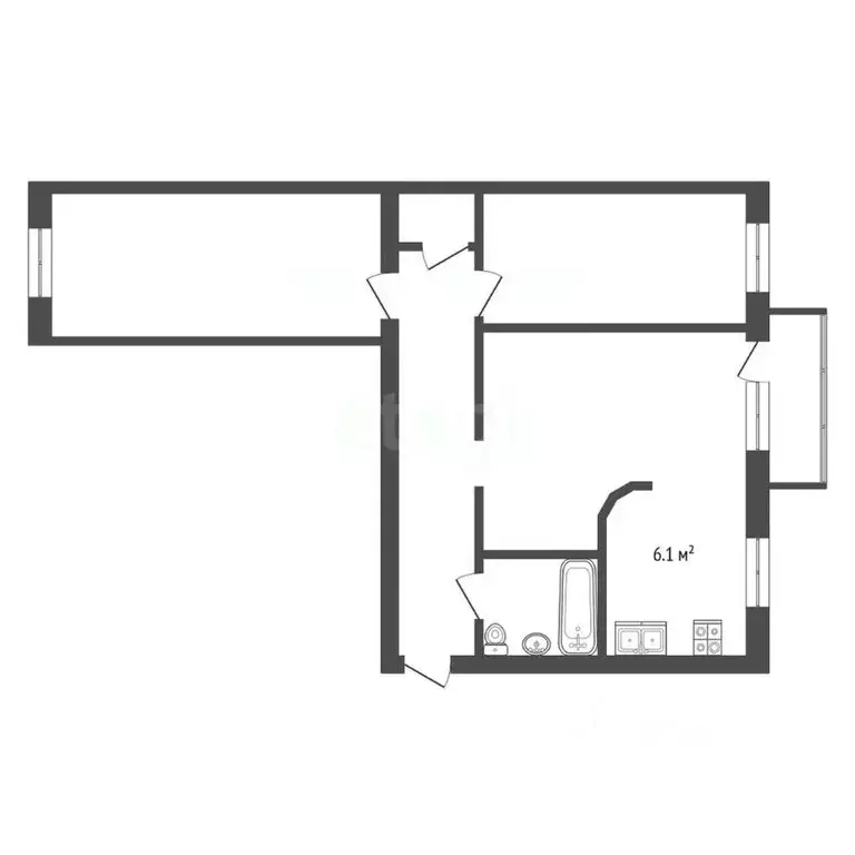 3-к кв. Марий Эл, Йошкар-Ола ул. Панфилова, 26 (55.7 м) - Фото 2