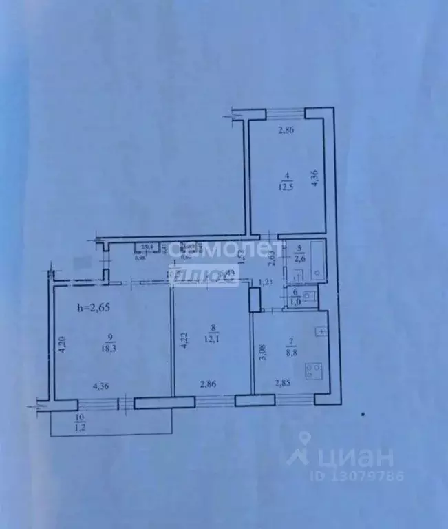 3-к кв. Забайкальский край, Чита ул. Шилова, 85 (67.6 м) - Фото 1