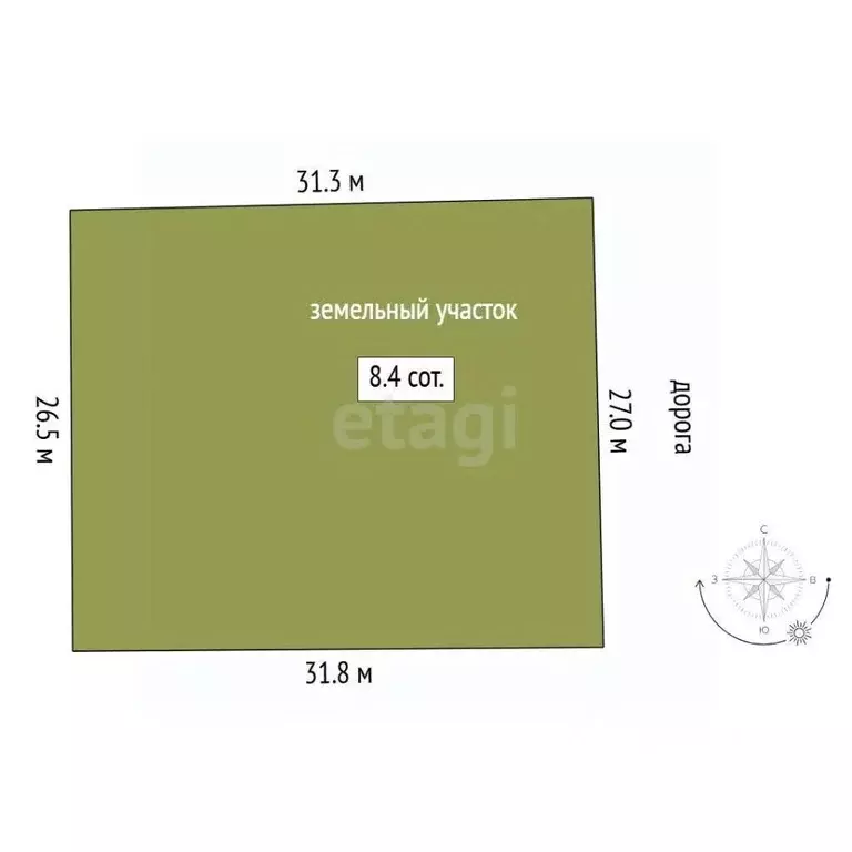 Участок в Тюменская область, Тюмень  (8.44 сот.) - Фото 1