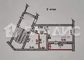 1-к. квартира, 38 м, 3/5 эт. - Фото 0